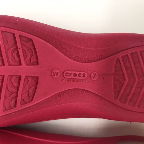 Crocs Jayna Slingback Flats Women's size 7 Fushia Pink Sandals Slip On Shoes - Picture 9 of 11